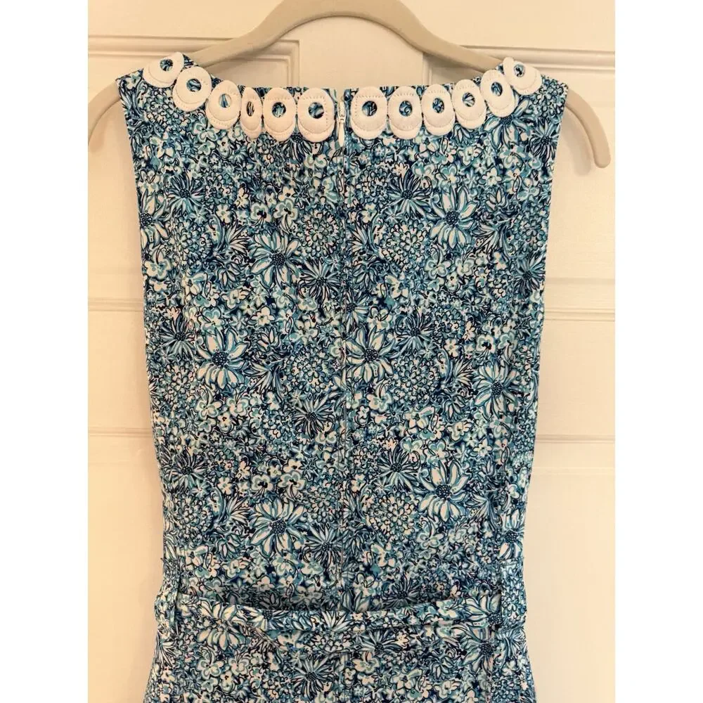 Lilly Pulitzer Gulianna Stretch Cotton Shift Dress size 14 Pockets EUC - Picture 2 of 13
